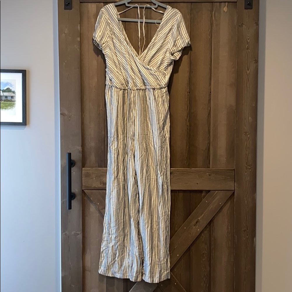 Francesca’s Striped Jumpsuit